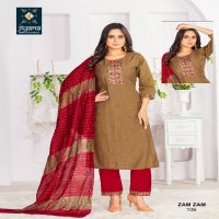 zam zam by jiyana embroidery work mango silk readymade ladies suits