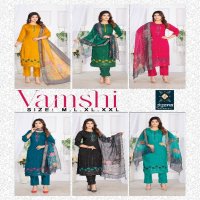 jiyana vamshi embroidery work vertican readymade ladies suits