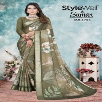 Stylewell Suman Wholesale Ruby Jari Fabrics Indian Sarees