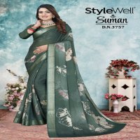 Stylewell Suman Wholesale Ruby Jari Fabrics Indian Sarees