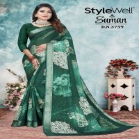 Stylewell Suman Wholesale Ruby Jari Fabrics Indian Sarees