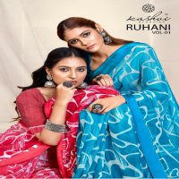 Kashvi Ruhani Vol-1 Wholesale Dull Moss Satin Patta Sarees