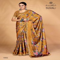 Kashvi Suvali Vol-1 Wholesale Black Rangoli Digital Print Coading Lace Sarees