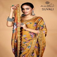 Kashvi Suvali Vol-1 Wholesale Black Rangoli Digital Print Coading Lace Sarees