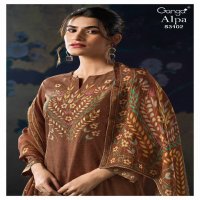 Ganga Alpa S3102 Wholesale Pure Bemberg Silk Salwar Suits