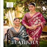 Shubh Shree Creation Barkha Vol-1 Wholesale Dull Moss Brasso Designer Sarees