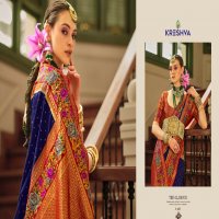 kreshva presents amaya banarasi silk party wear saree with blouse