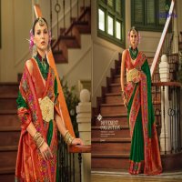 kreshva presents amaya banarasi silk party wear saree with blouse