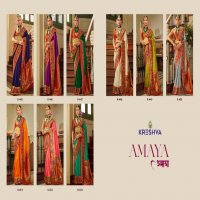 kreshva presents amaya banarasi silk party wear saree with blouse