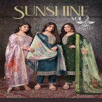 sunshine vol 2 by anjali readymade classic 3pcs dress exports