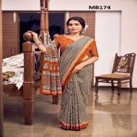 Mira Bela MB172 To MB191 Wholesale Bagru Print Ethnic Sarees