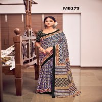 Mira Bela MB172 To MB191 Wholesale Bagru Print Ethnic Sarees