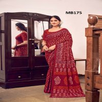 Mira Bela MB172 To MB191 Wholesale Bagru Print Ethnic Sarees