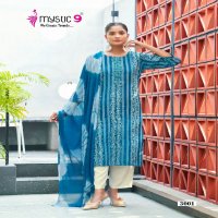 Mystic 9 NIsha Vol-3 Wholesale Rayon Straight Cut Kurti With Pant And Dupatta