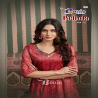 brinda vol 2 by bonie jacquard print fully stitch kalli style long kurtis