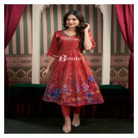 brinda vol 2 by bonie jacquard print fully stitch kalli style long kurtis