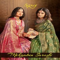 Saroj Mehzabin Saroski Vol-1 Wholesale Crystal Silk Ethnic Sarees