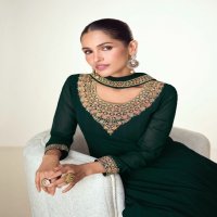 Aashirwad Virasat Wholesale Free Size Stitched Gown With Dupatta
