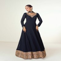 Aashirwad Virasat Wholesale Free Size Stitched Gown With Dupatta