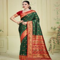 bunawat rajsangini silk wedding festival wear silk fabric saree collection