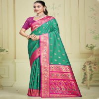 bunawat rajsangini silk wedding festival wear silk fabric saree collection