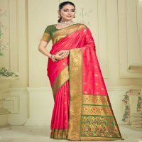 bunawat rajsangini silk wedding festival wear silk fabric saree collection