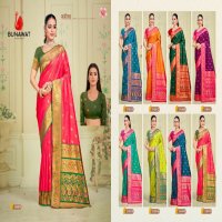 bunawat rajsangini silk wedding festival wear silk fabric saree collection