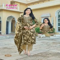 KAVYA PASHMINA VOL 12 COTTON LINING FANCY CASUAL WEAR READYMADE KURTI PANT WITH DUPATTA