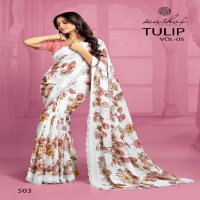 kashvi creation tulip vol 5 latest collection cotton rimzim saree