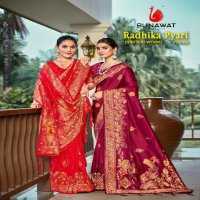 bunawat radhika pyari vol - 02 festival wear wedding wear silk fabric saree