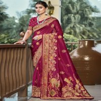 bunawat radhika pyari vol - 02 festival wear wedding wear silk fabric saree