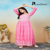 Rasili Nx Sui Dhaga Vol-4 Wholesale Chikankari Gown Kurti With Pant Set