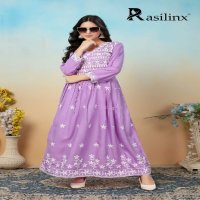 Rasili Nx Sui Dhaga Vol-4 Wholesale Chikankari Gown Kurti With Pant Set