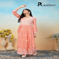 Rasili Nx Sui Dhaga Vol-4 Wholesale Chikankari Gown Kurti With Pant Set