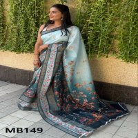 Mira Bela MB146 To MB156 Wholesale Silk Jari Chex Ethnic Sarees