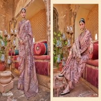 kreshva dev bhumi super silk smart floral print party wear elegant saree