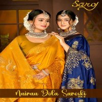 Saroj Nairaa Dola Saroski Vol-8 Wholesale Dola Fabrics Silk Sarees