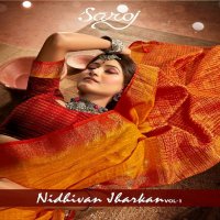 Saroj Nidhivan Jharkan Vol-1 Wholesale Soft Crepe Silk Ethnic Sarees