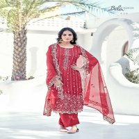 Bela Eraya Wholesale Premium Organza Fabrics Straight Salwar Suits