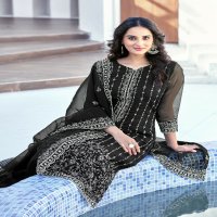 Bela Eraya Wholesale Premium Organza Fabrics Straight Salwar Suits