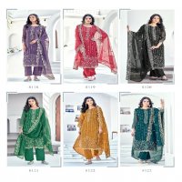 Bela Eraya Wholesale Premium Organza Fabrics Straight Salwar Suits