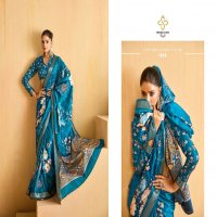 shubh shree creation alice velvet tusser silk zari border indian women saree