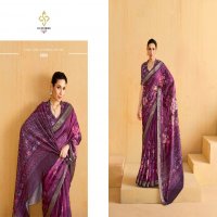 shubh shree creation alice velvet tusser silk zari border indian women saree