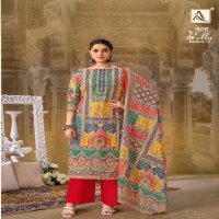 alok suit present bella vol 12 digital printed muslin salwar kameez for womens