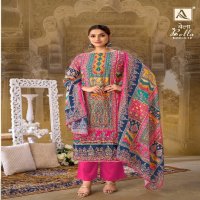 alok suit present bella vol 12 digital printed muslin salwar kameez for womens