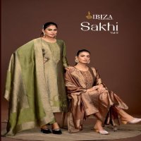 ibiza sakhi vol 5 banglory silk jacquard embroidery unstitch salwar kameez