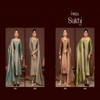 ibiza sakhi vol 5 banglory silk jacquard embroidery unstitch salwar kameez