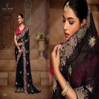 karma vol 1 by kala jamun chiffon silk designer saree for women