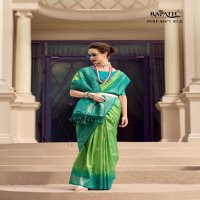 rajpath launch white mango silk with contras border festive wear ethnic saree