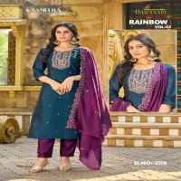 rainbow vol 2 by hariyaali vichitra silk fully stitch combo set suits for women